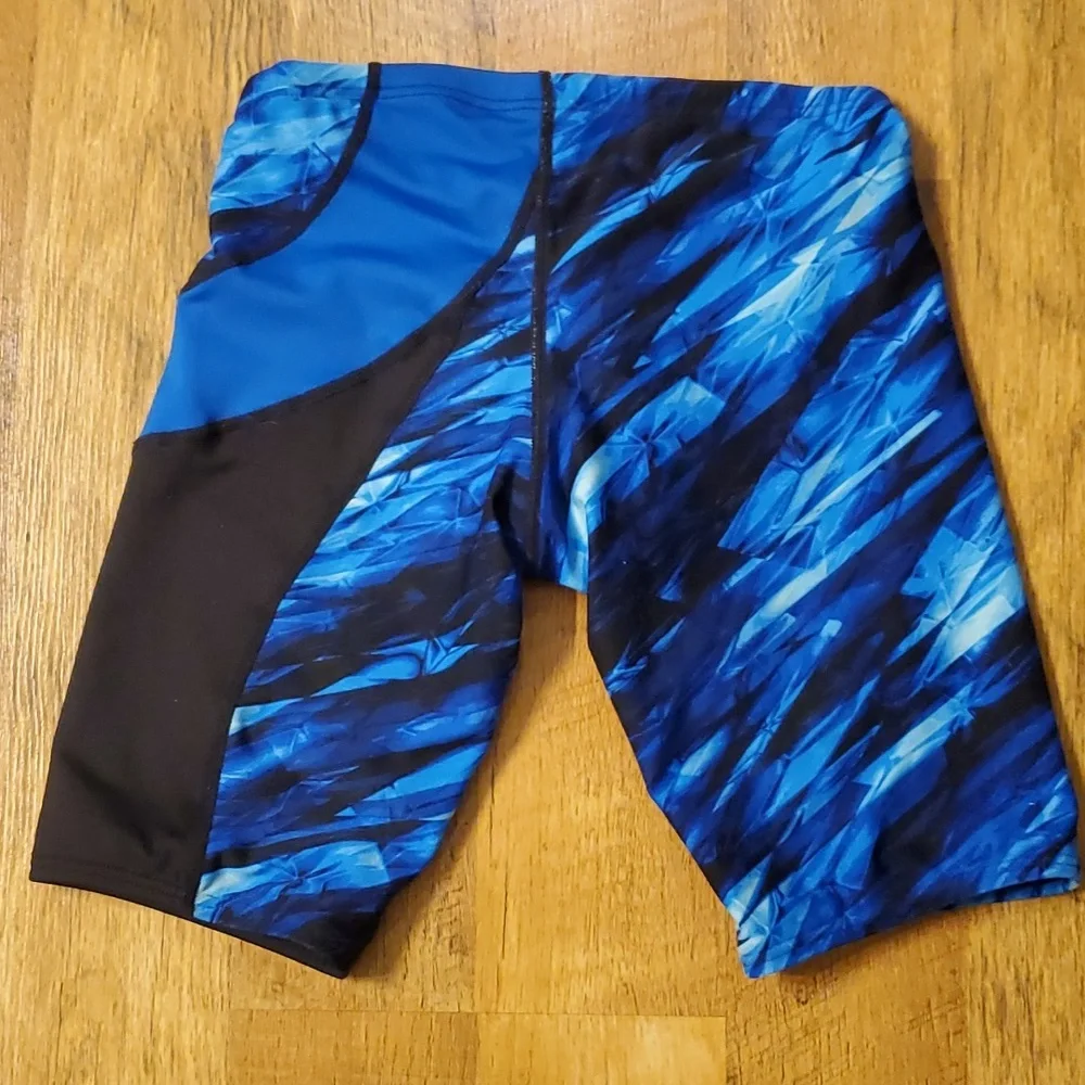 TYR Boys Vitric Wave Jammer‎ Blue Competition Swimsuit